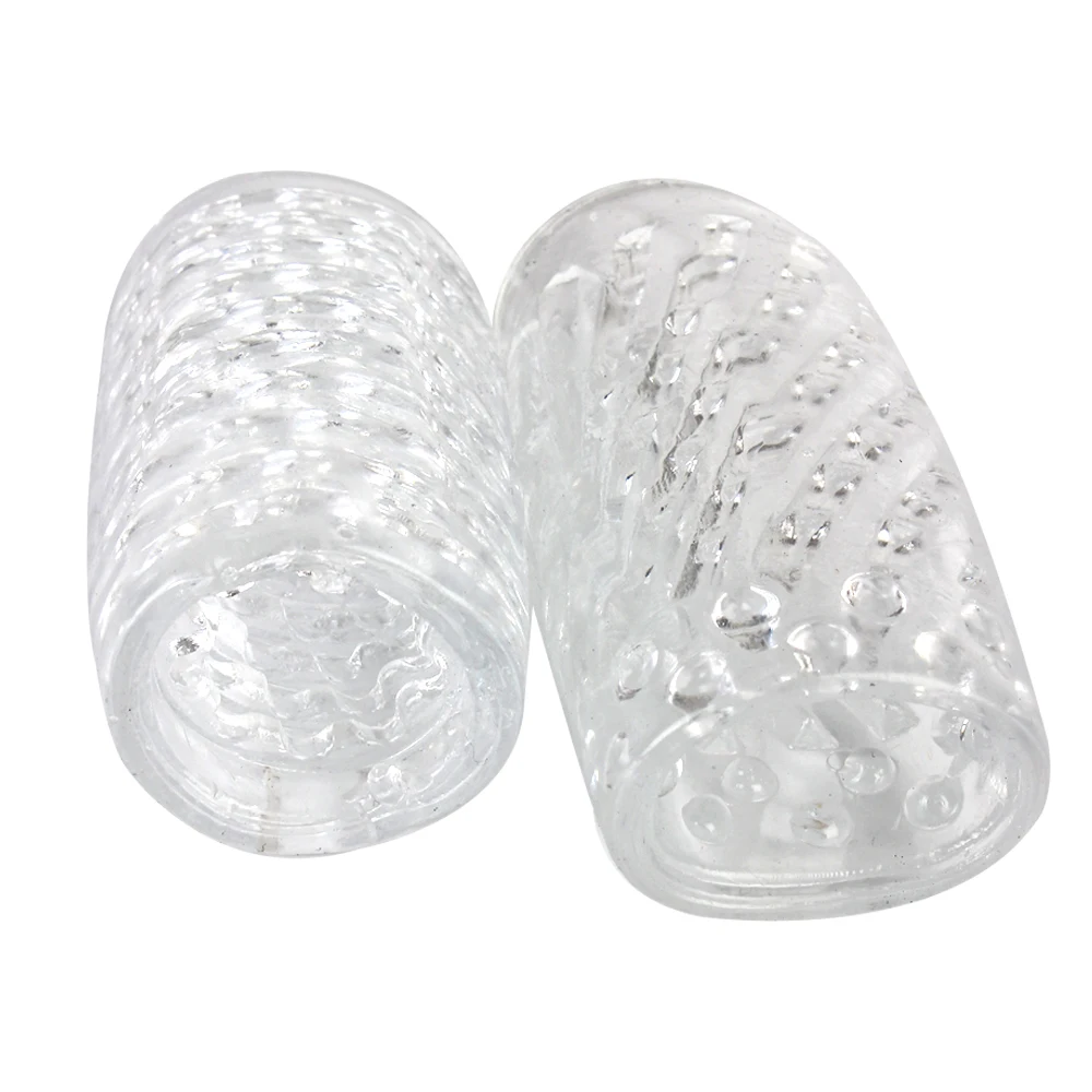 9cm Transparent Male Masturbator Artificial Pussy Vaginal for Men 18 Glans Sucking Penis - Image 3