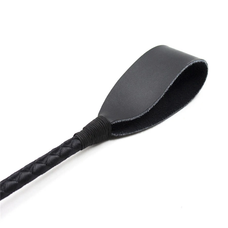 BDSM fantasy Bondage Boutique Slim Leather Riding Crop Whips paddle handle Fetish spank - Image 2