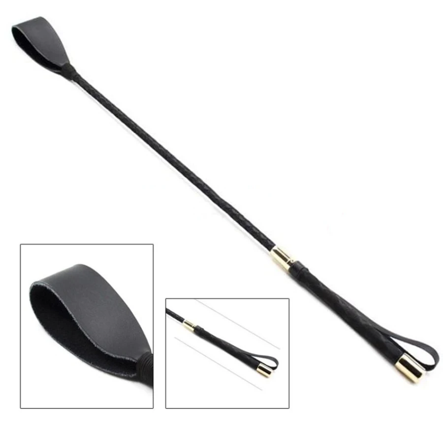 BDSM fantasy Bondage Boutique Slim Leather Riding Crop Whips paddle handle Fetish spank
