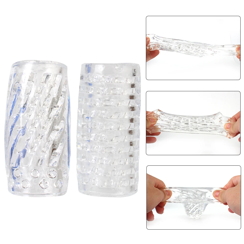 9cm Transparent Male Masturbator Artificial Pussy Vaginal for Men 18 Glans Sucking Penis - Image 4