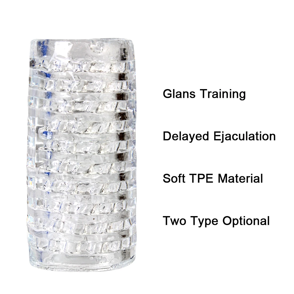 9cm Transparent Male Masturbator Artificial Pussy Vaginal for Men 18 Glans Sucking Penis - Image 2