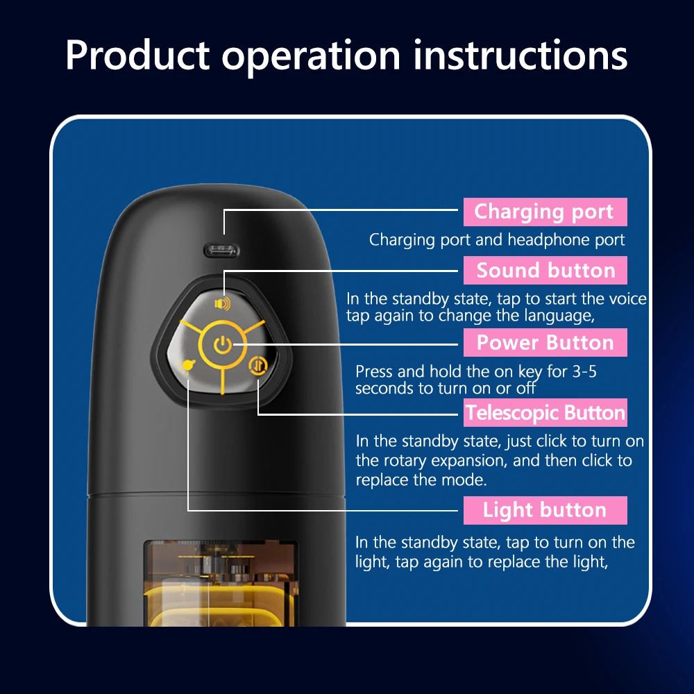 Automatic Male Masturbator APP Controlled Penis Pump with 10 Thrusting & Rotating - Image 5