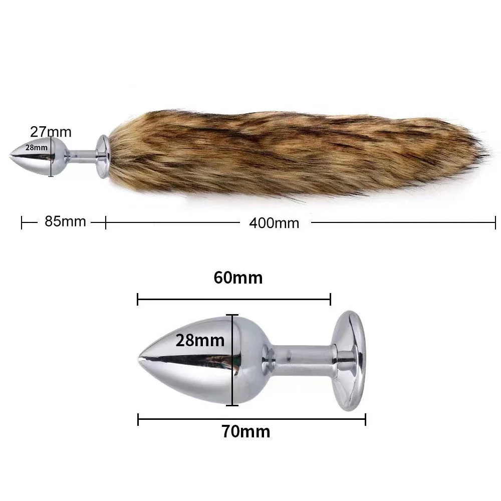 BDSM Fox Tail Anal Plug Sex Anal Toy Butt Plug For Women Adult Sex Toy Stainles Steel - Image 4
