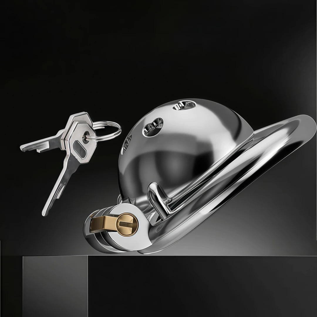 Male Super Mini Stainless Steel Chastity Cage Breathable Hole Lock Cock Ring BDSM Bondage - Image 5