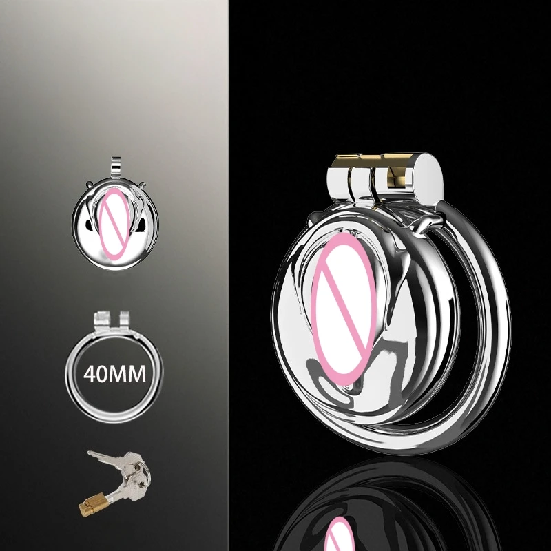 Male Super Mini Stainless Steel Chastity Cage Breathable Hole Lock Cock Ring BDSM Bondage - Image 3