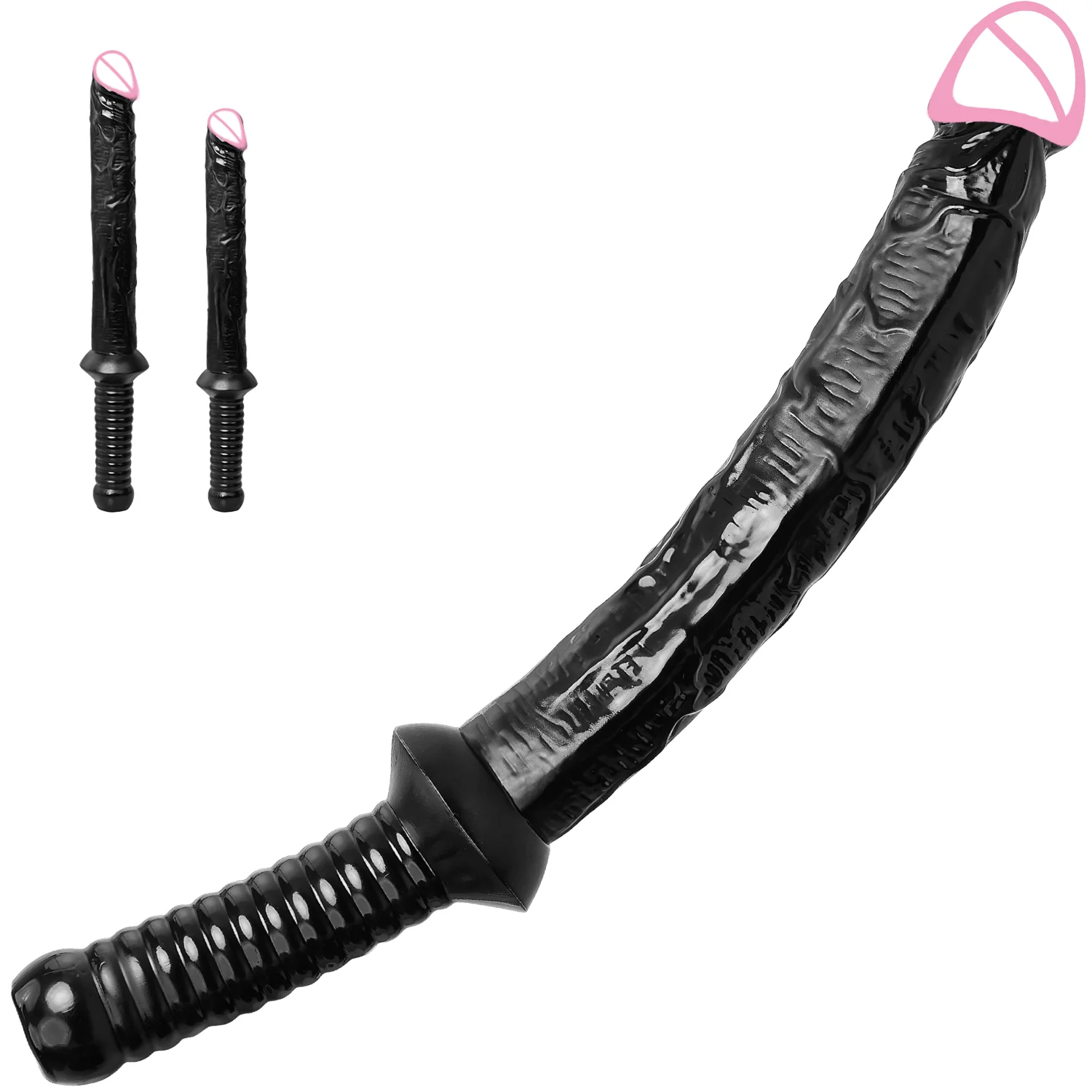 Adult Sex Toys Super Long Dildo with Handle Soft Penis Anal Plug Penetration Anal G-Spot