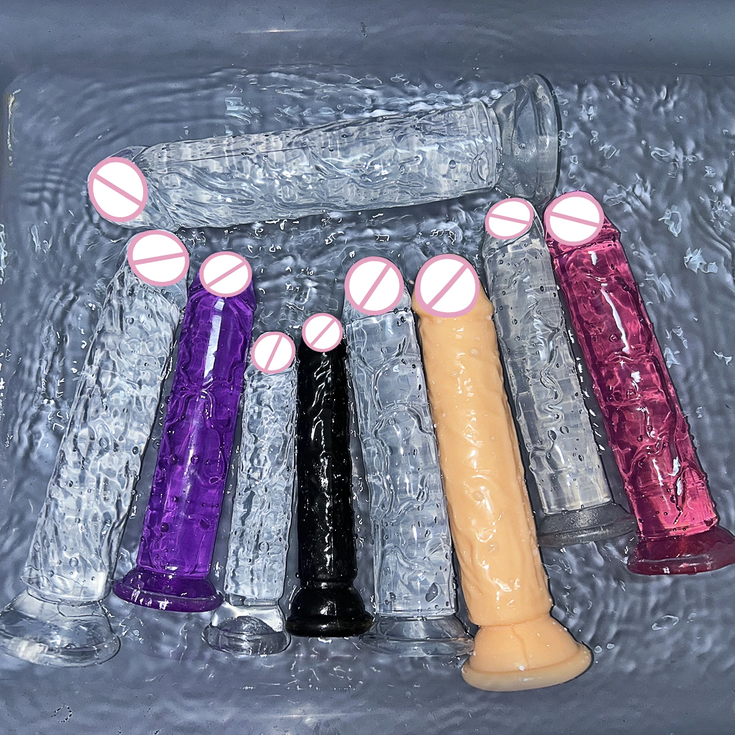 Cheap 5 Colors Small Transparent Dildo Suction Cup Jelly Dick Women Erotic Anal Sex Toys - Image 3