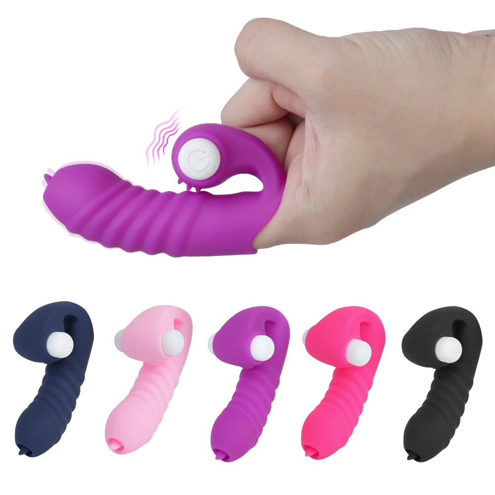Strapon Finger Sleeve Vibrators For Women Clitoris Stimulator Vaginal Licks Anal Plug