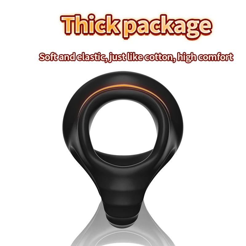Silicone Penis Cock Ring Scrotum Bondage Lock Rings Delay Ejaculation Erection Chastity - Image 4