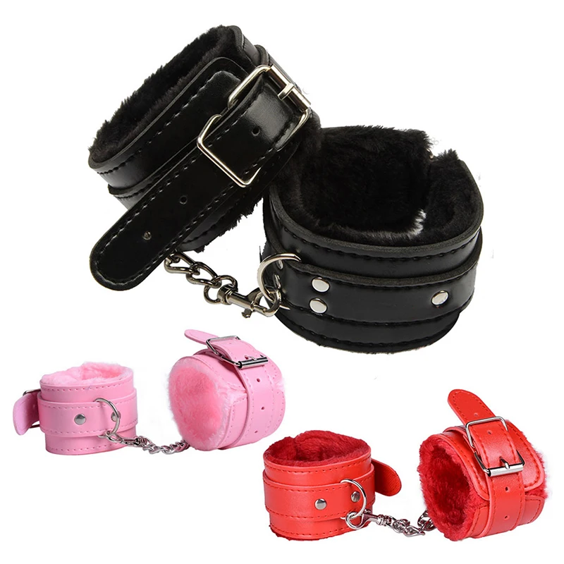SM Handcuffs Sex Ankle Cuff BDSM Bondage Restraints Soft Plush Handcuff Adult Game 18+ - Image 3
