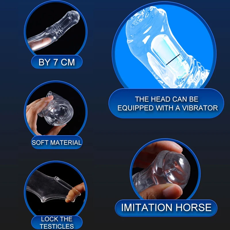 Adult Penis Extender Sleeve Reusable Sexy Cock Ring for Couples Delayed Ejaculation - Image 3