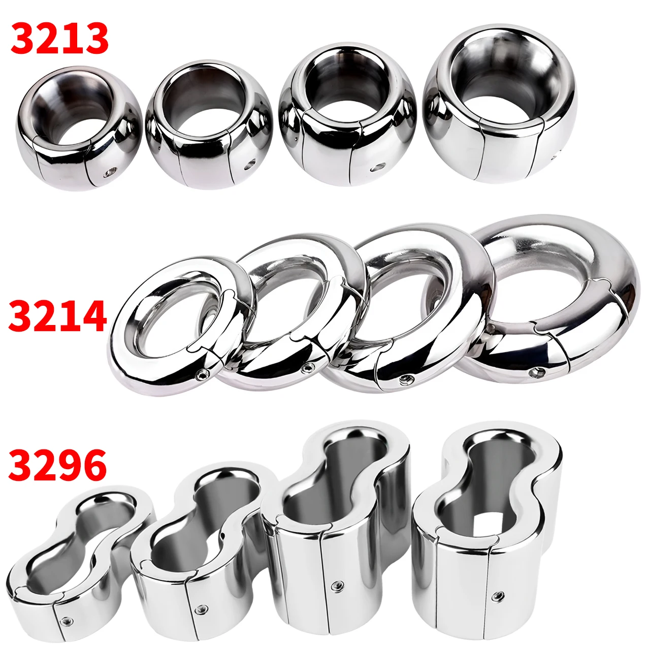 FRRK Weight Scrotal Ring Stainless Steel Ball Stretcher Metal Lock Ring Male Bondage - Image 2