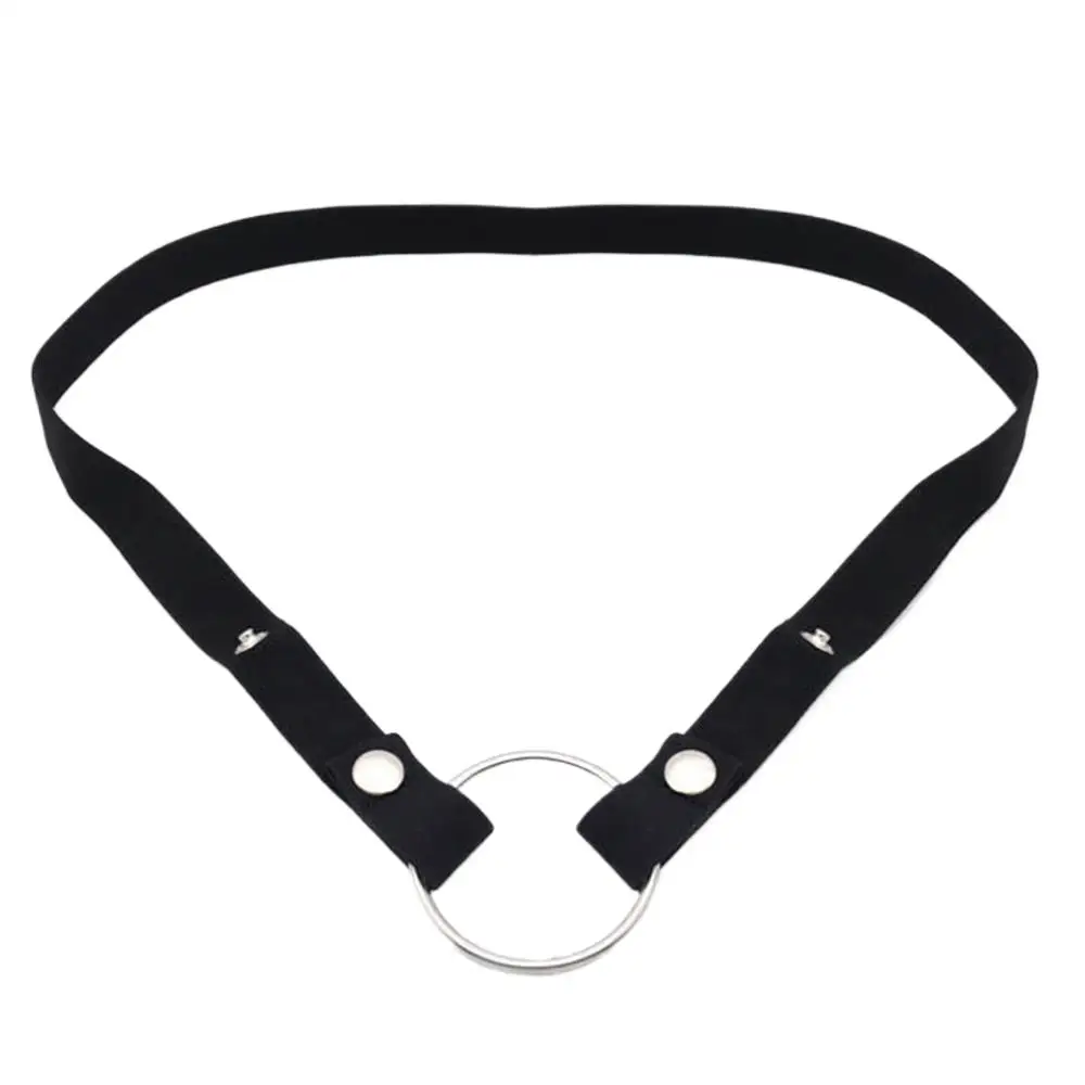 Male Penis Ring Chastity Cage Anti-off Device Elastic Band Auxiliary Belt Adjustable