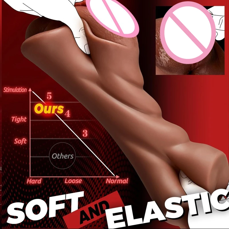 Super Soft 5D Realistic 2-in-1 Pocket Pusssy Male Masturbator Artificial Anal Vaginal Sex - Image 3
