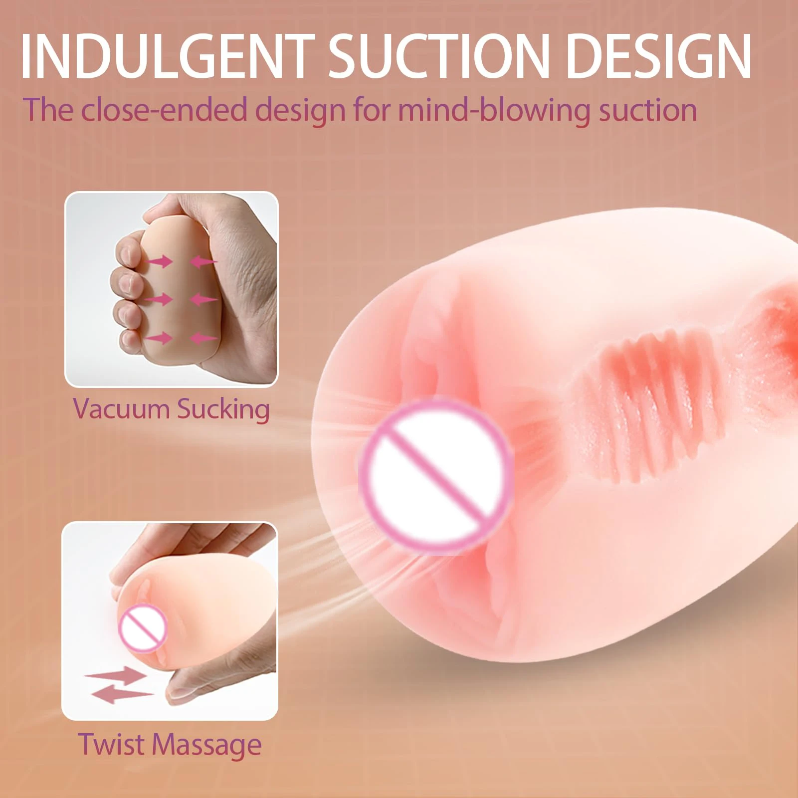 Mini Portable Masturbation Egg Cup Realistic Vagina Beginner Soft Masturbation Cup Penis - Image 4