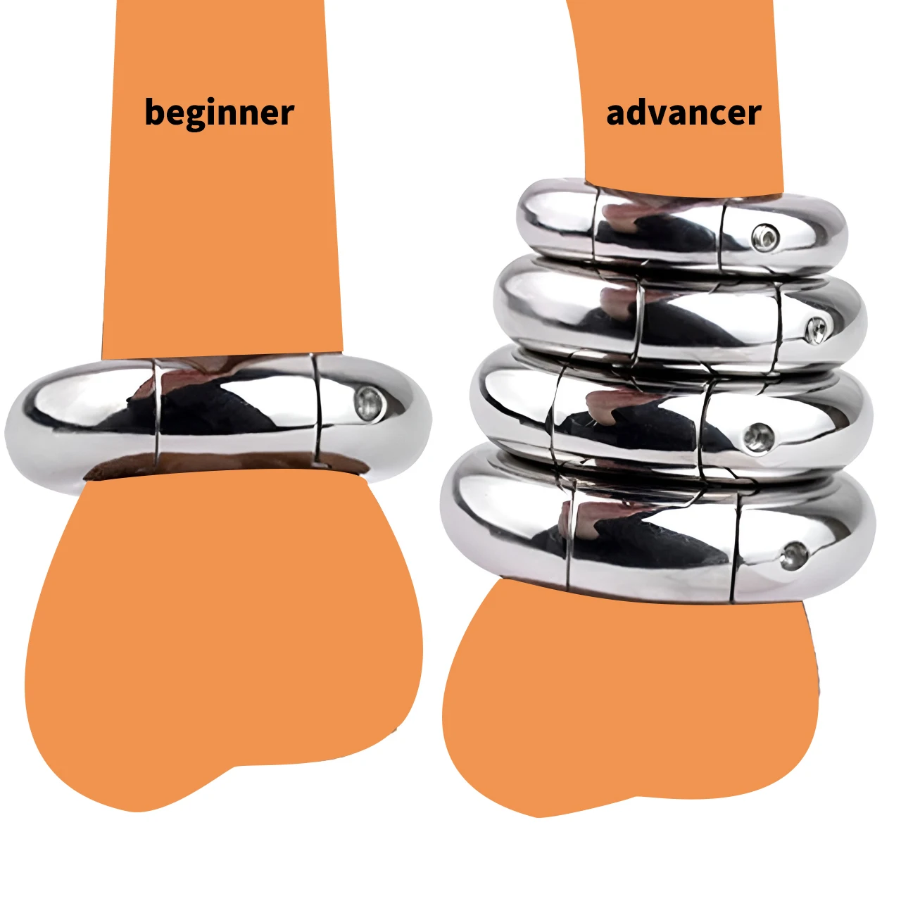 FRRK Weight Scrotal Ring Stainless Steel Ball Stretcher Metal Lock Ring Male Bondage - Image 6