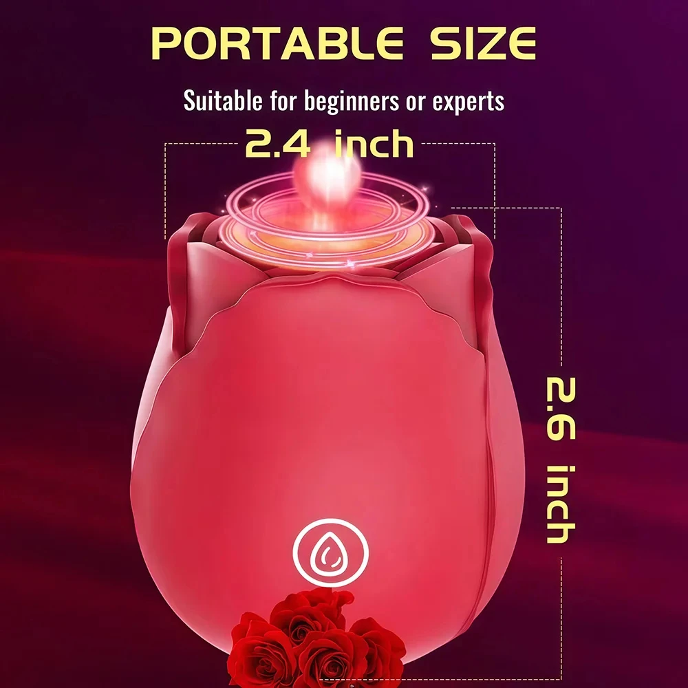 Simulation Rose Vibrator Women Sex Toys G-Spot Clitoral Nipple Stimulator There are 10 - Image 2