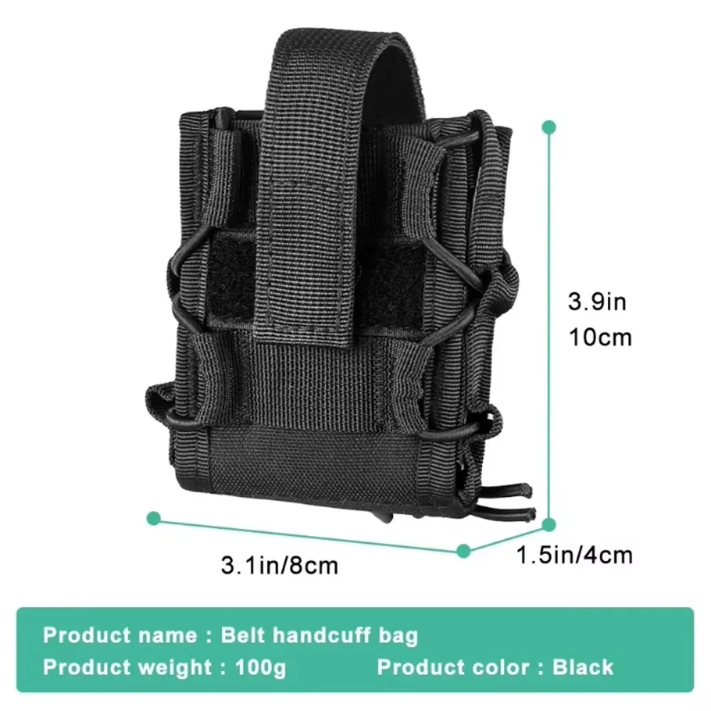 Molle Shackles Holder Handcuffs Pouch Case Universal Handcuffs Holster Quick Release - Image 4