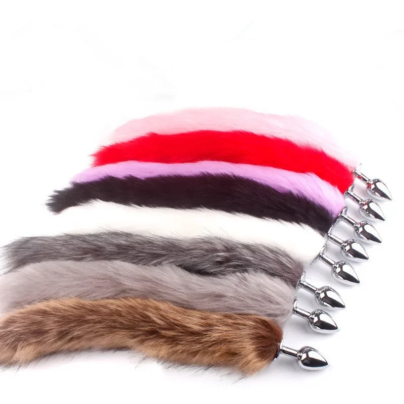 BDSM Fox Tail Anal Plug Sex Anal Toy Butt Plug For Women Adult Sex Toy Stainles Steel