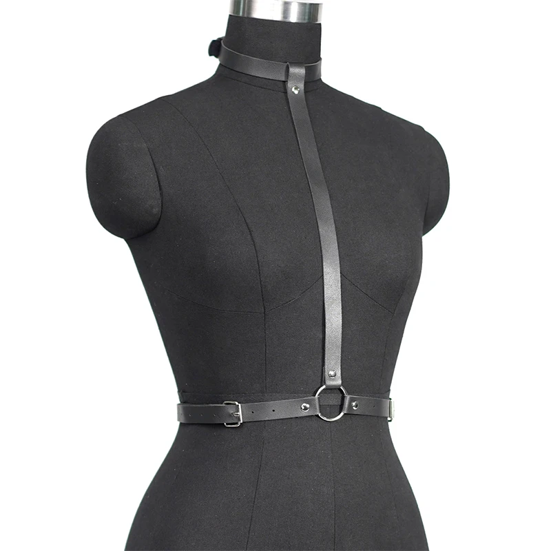 PU Leather Harness Garters Sexy Lingerie Women Bdsm Bondage Body Belt Harajuku Gothic - Image 6