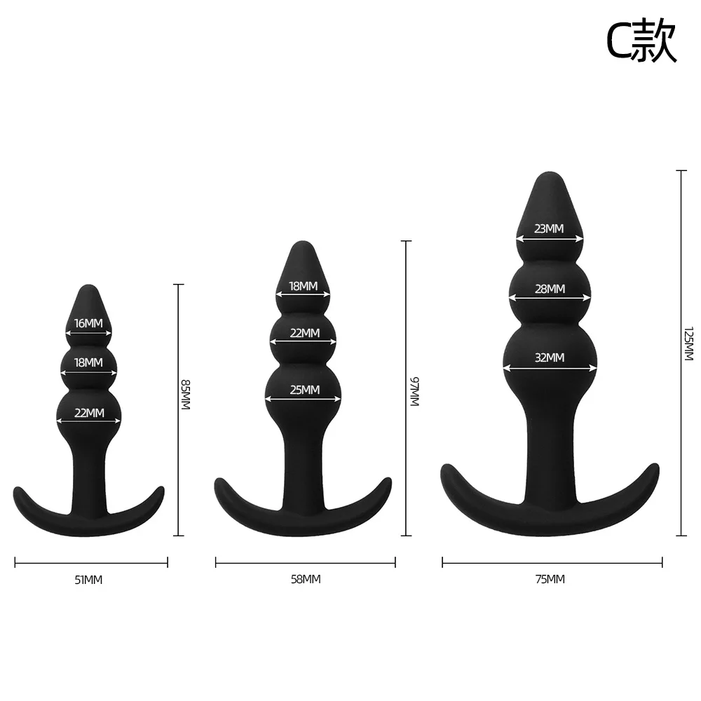 Silicone Dildo Anal Plugs Butt Plug Stopper Dilator Prostate Massager Vaginal Stimulator - Image 5