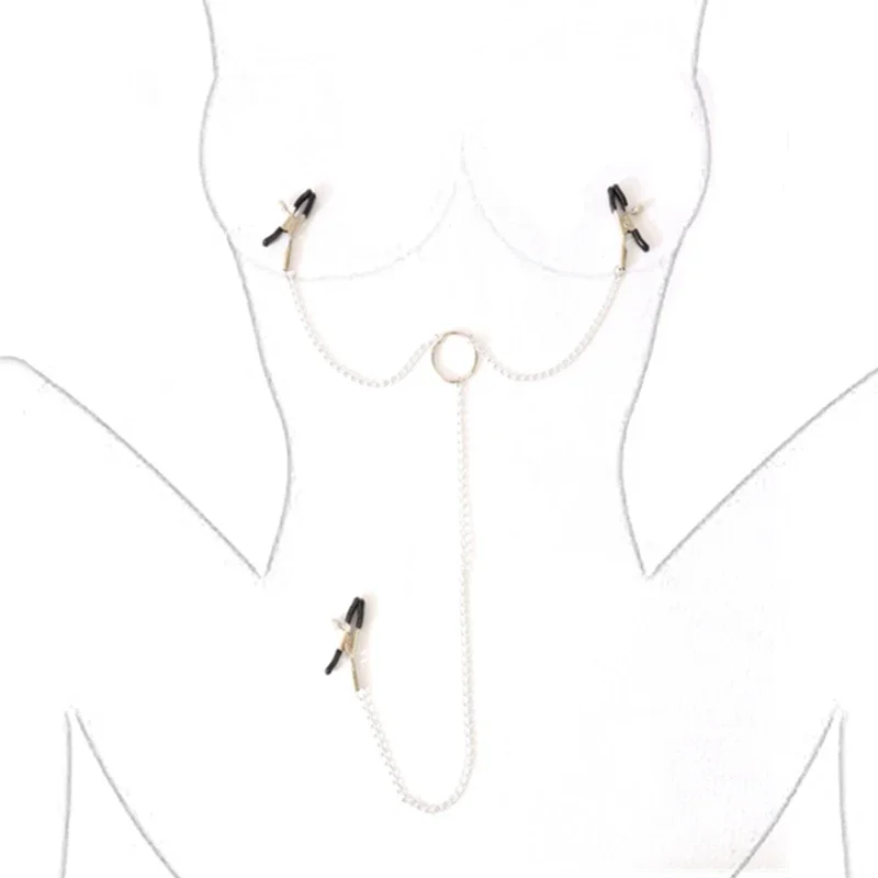 Stainless Steel Metal Chain Nipple Milk Clips Breast Clip Sex Slaves Nipple Clamps Sex - Image 3