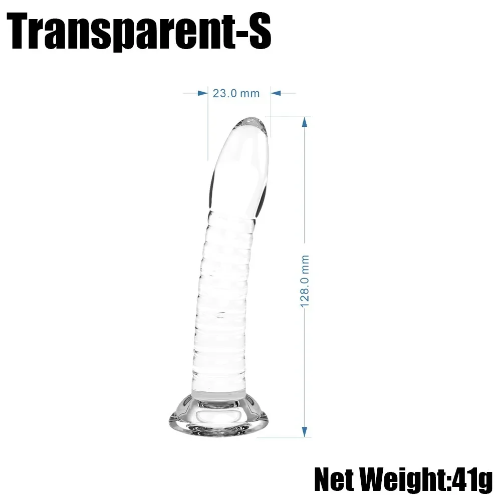 Clear Dildo Set with Strong Suction Cup, Ribbed Texture, Available in 3 Sizes for - Image 6
