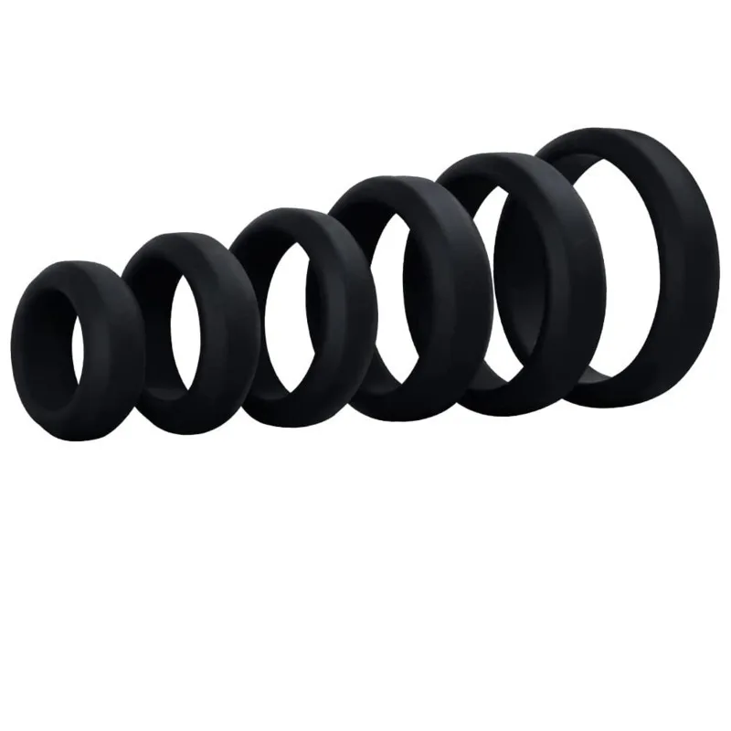 6 Pcs Male Penis Rings Cock Rings Sleeve Delay Ejaculation Silicone Beaded Time Lasting - Image 6