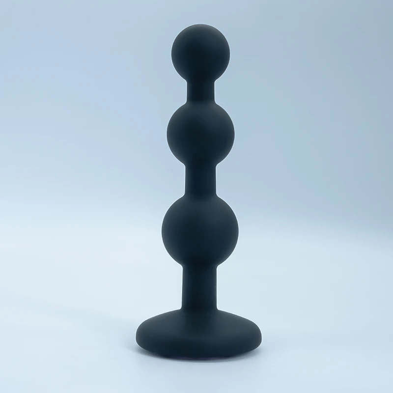 3 Ball Anal Beads Sex Anal Plug Black Silicone Butt Plug for Woman Men Anal Toy Crystal - Image 5