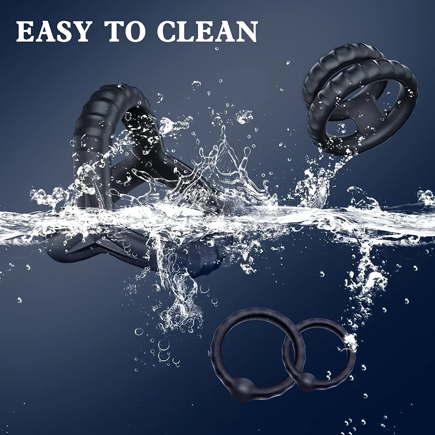 Cock Rings Silicone Ball Stretcher Delay Ejaculation TPE Penis Ring for Men Sex Toys - Image 6