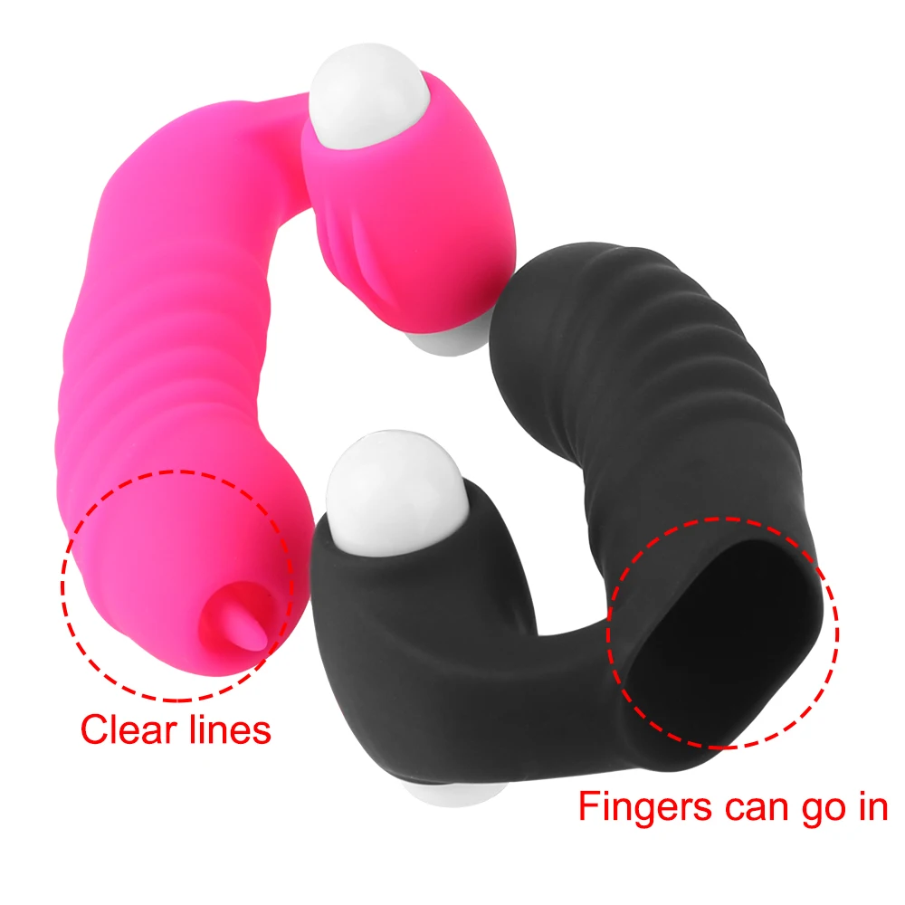 Strapon Finger Sleeve Vibrators For Women Clitoris Stimulator Vaginal Licks Anal Plug - Image 5