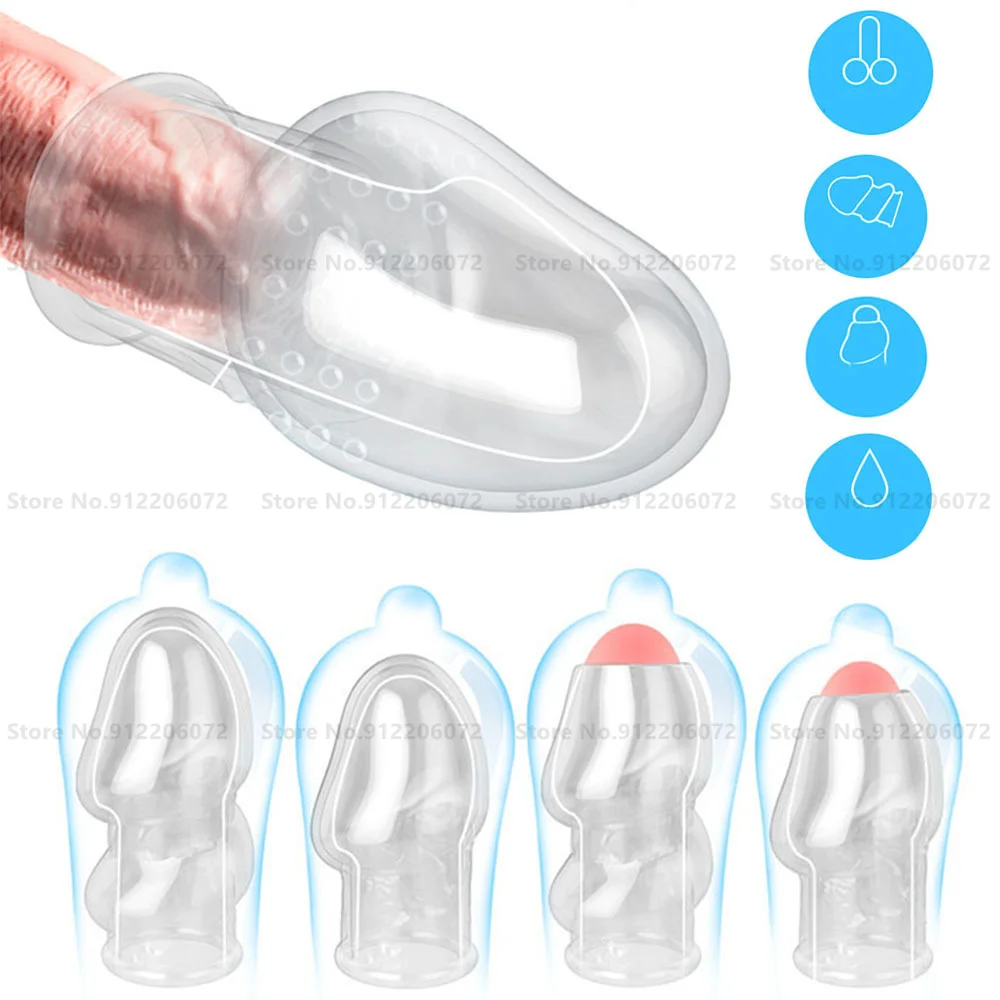 Sex Toys For Men Foreskin Cock Rings Penis Glans Exposed Sleeve Cockring Delay - Image 2