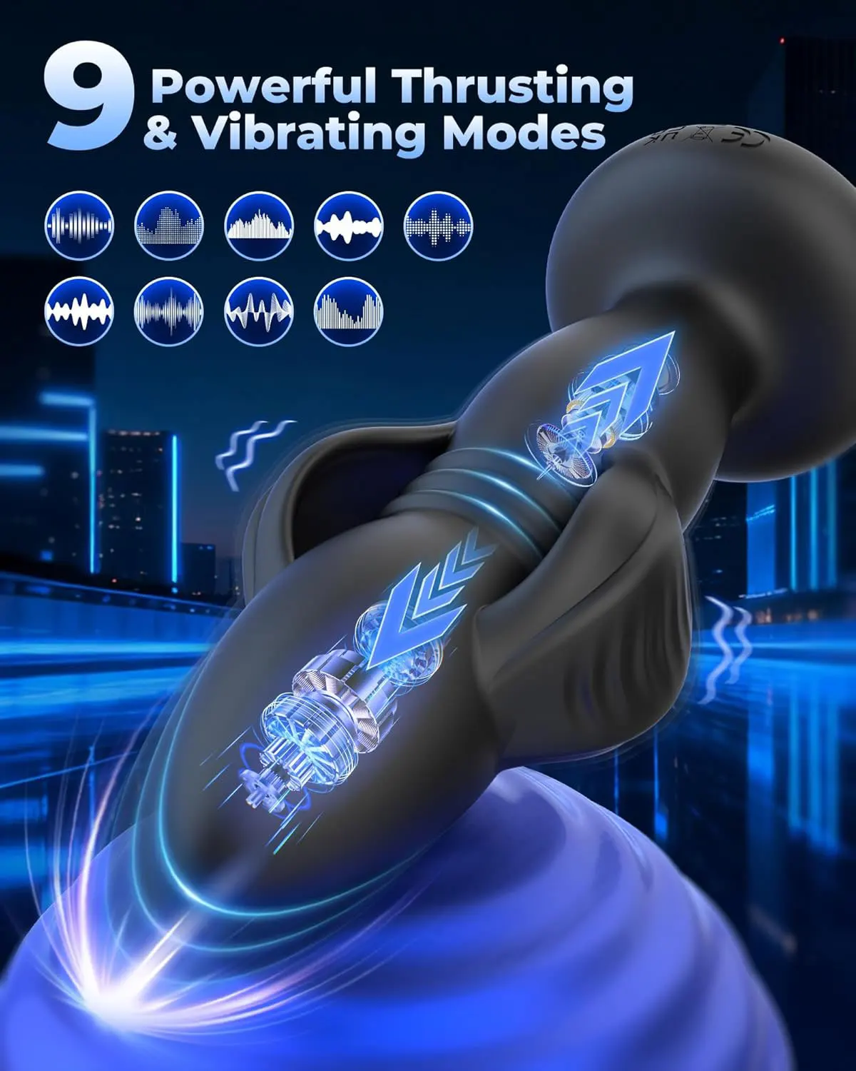 3 in 1 Telescopic Expanding Anal Vibrator Butt Plug Prostate Massager App Control Anal - Image 2