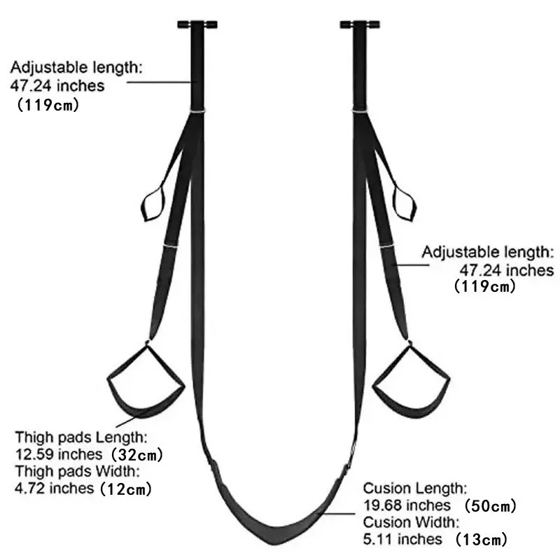 Adjustable Strap Doorway Sex Swing Chair Double Person Sexual Toy Adult Hanging Swinging - Image 3