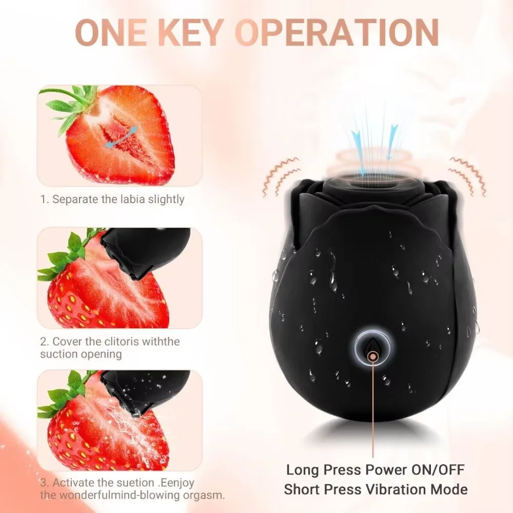 Rose Sucking Vibrator G-Spot Clitoris Vagin Stimulator for Women Powerful Suction Nipple - Image 2