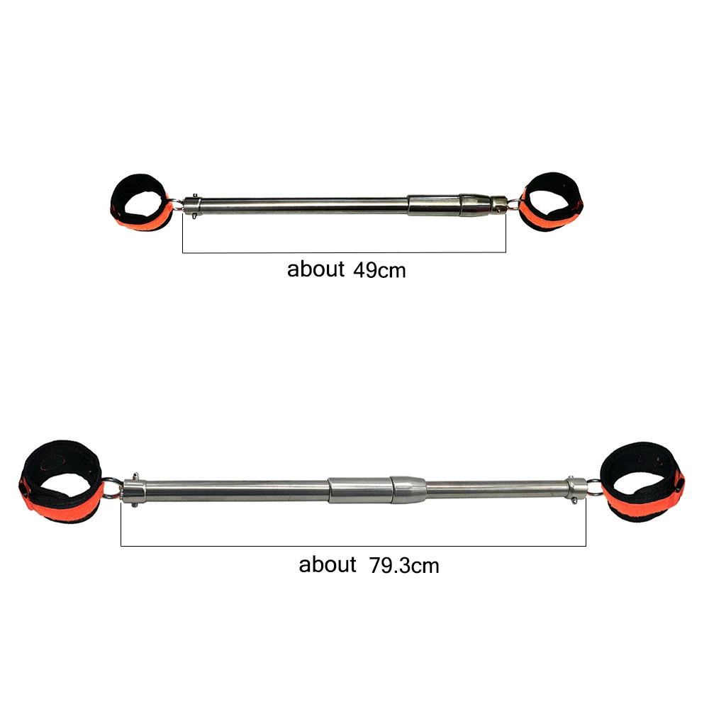 Stainless Steel Open Leg Rod for Sex Slave Cosplay Anklecuff Open Leg Restraint BDSM - Image 5