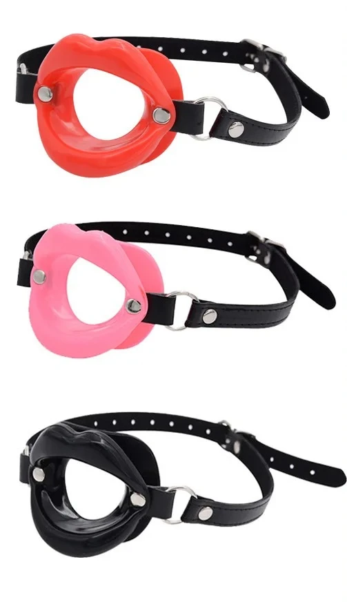 Sex Slave Silicone Lips NO Glue Bondage Gear Open Mouth Gag Oral Fetish Bdsm Bondage