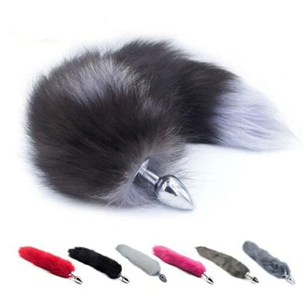 BDSM Fox Tail Anal Plug Sex Anal Toy Butt Plug For Women Adult Sex Toy Stainles Steel - Image 2