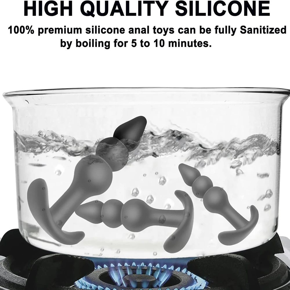 Silicone Dildo Anal Plugs Butt Plug Stopper Dilator Prostate Massager Vaginal Stimulator - Image 4