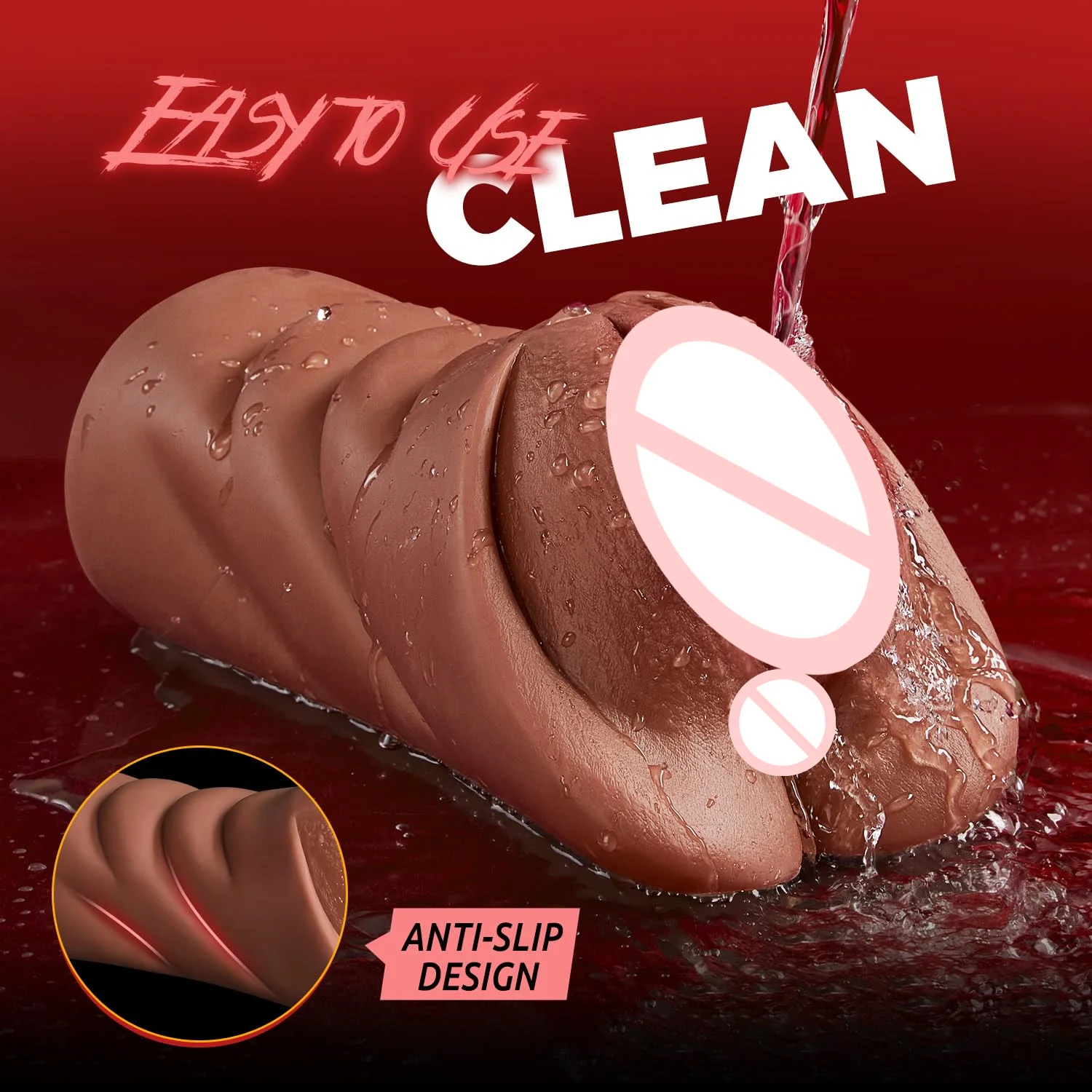 Realistic Pocket Pussy Male Masturbator Thick Labia Masturbators Sex Toy with 5D Deep - Image 4