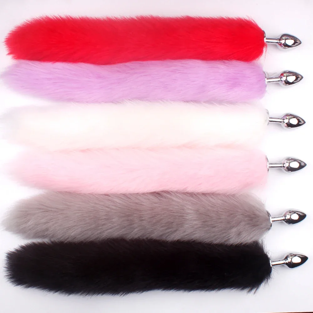 BDSM Fox Tail Anal Plug Sex Anal Toy Butt Plug For Women Adult Sex Toy Stainles Steel - Image 5