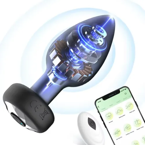 APP Wireless Anal Vibrator for Men Butt Plug Remote Prostate Stimulator Female Control