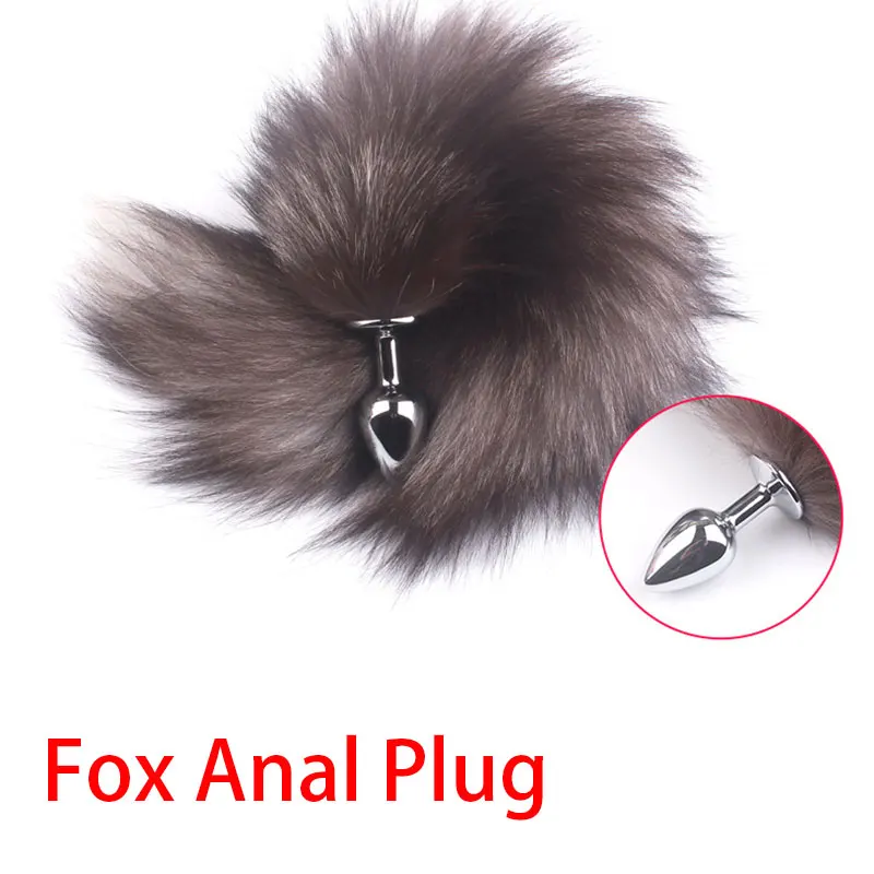 BDSM Fox Tail Anal Plug Sex Anal Toy Butt Plug For Women Adult Sex Toy Stainles Steel - Image 3