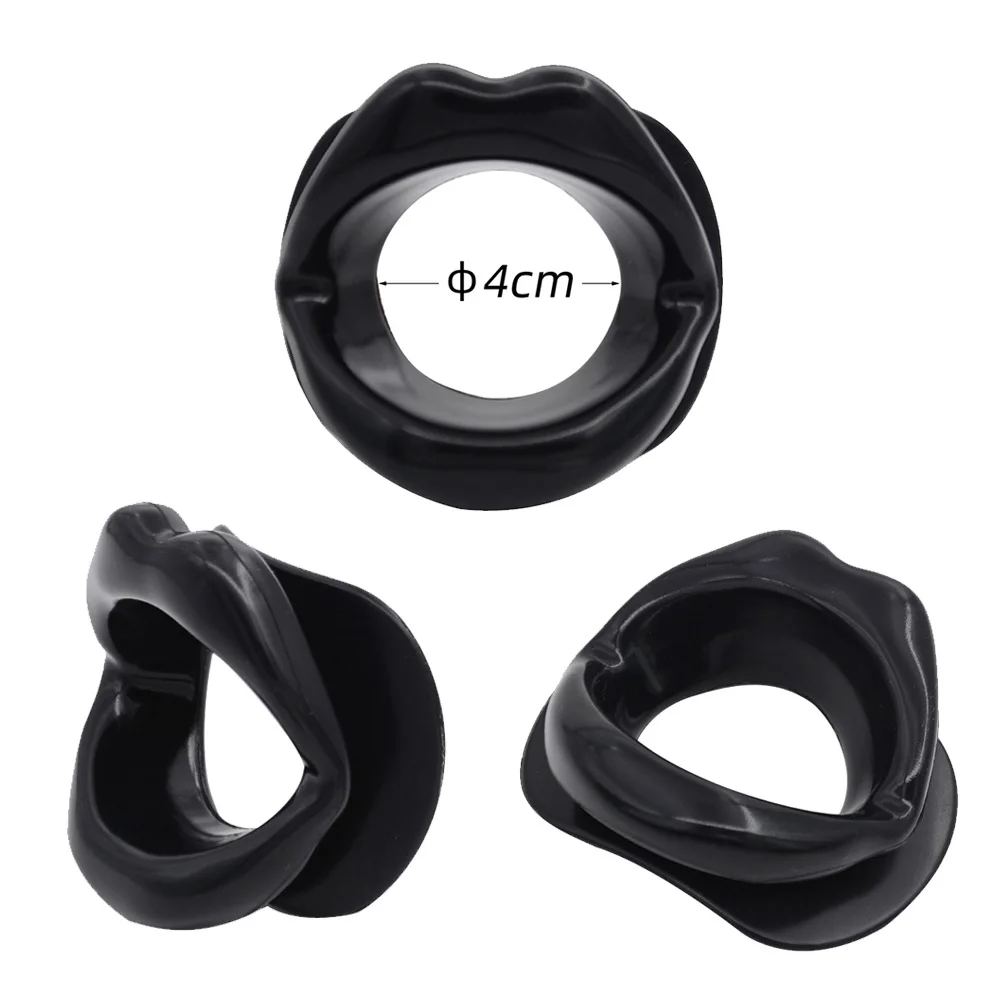 Sex Slave Silicone Lips NO Glue Bondage Gear Open Mouth Gag Oral Fetish Bdsm Bondage - Image 2