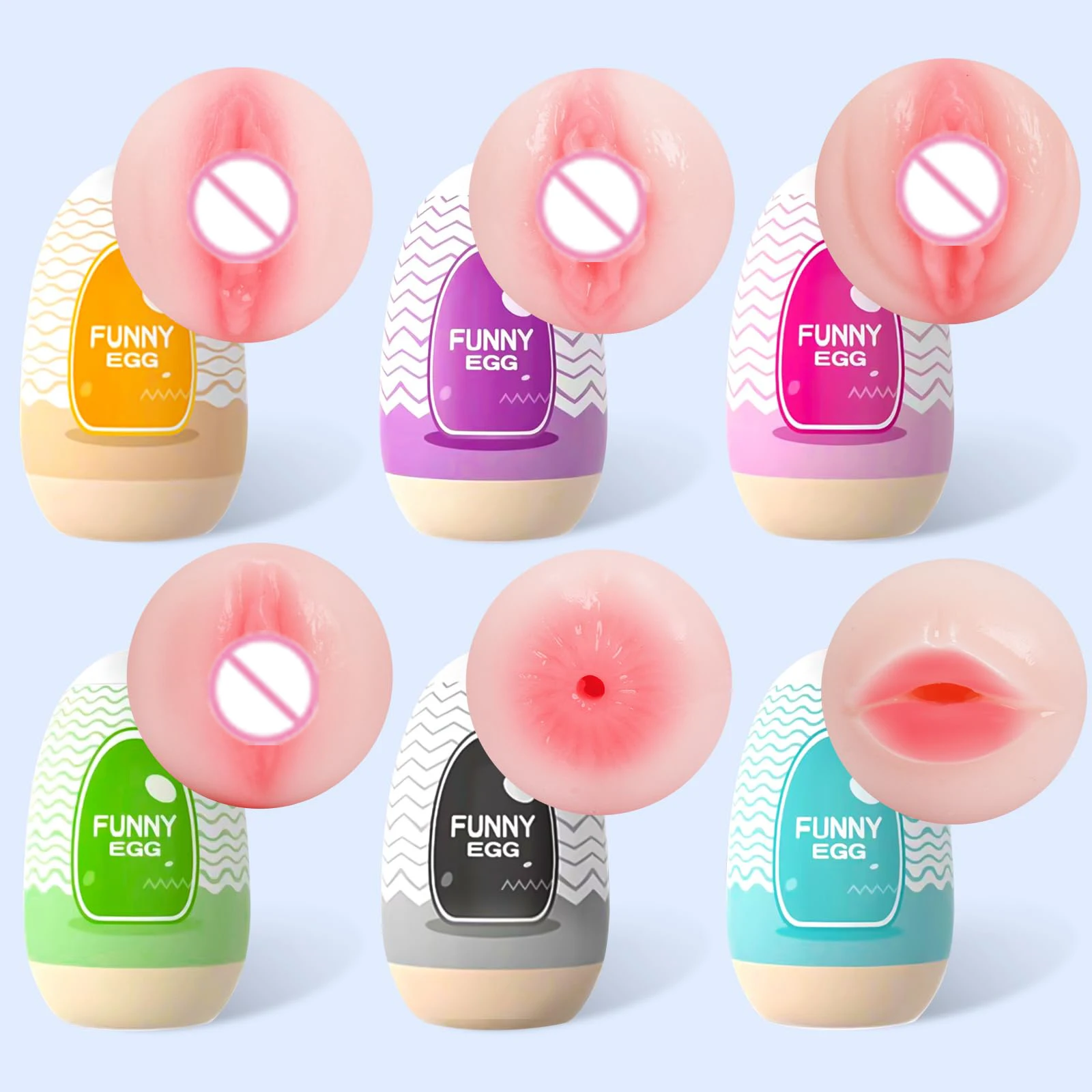 Mini Portable Masturbation Egg Cup Realistic Vagina Beginner Soft Masturbation Cup Penis