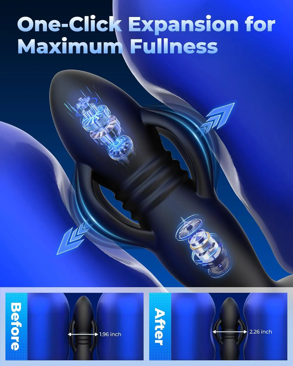 3 in 1 Telescopic Expanding Anal Vibrator Butt Plug Prostate Massager App Control Anal - Image 3