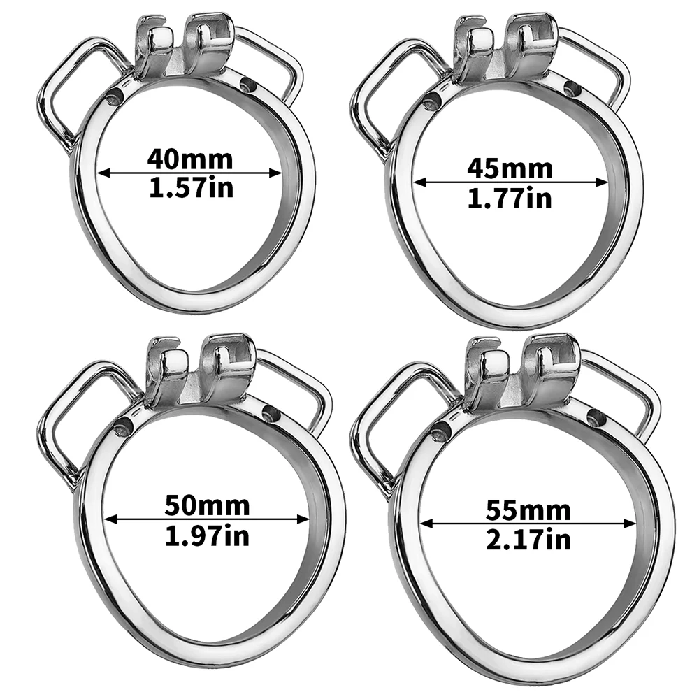 FRKO Flat Inverted Chastity Cage With Detachable Silicone Skin Feeling Dildo Bondage Belt - Image 6