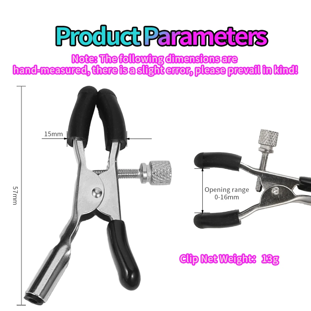  Sex Toy Electric Shock Nipple Clamps Breast Massager BDSM Toys Bondage Clitoris Clamp - Image 5