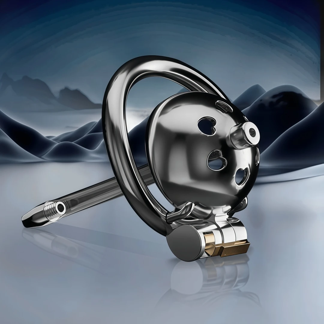 Male Super Mini Stainless Steel Chastity Cage Breathable Hole Lock Cock Ring BDSM Bondage - Image 2