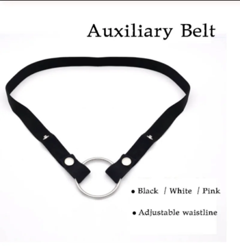 Male Chastity Cage Anti-off Device Elastic Band Auxiliary Belt ONLY Adjustable Ring - Image 4